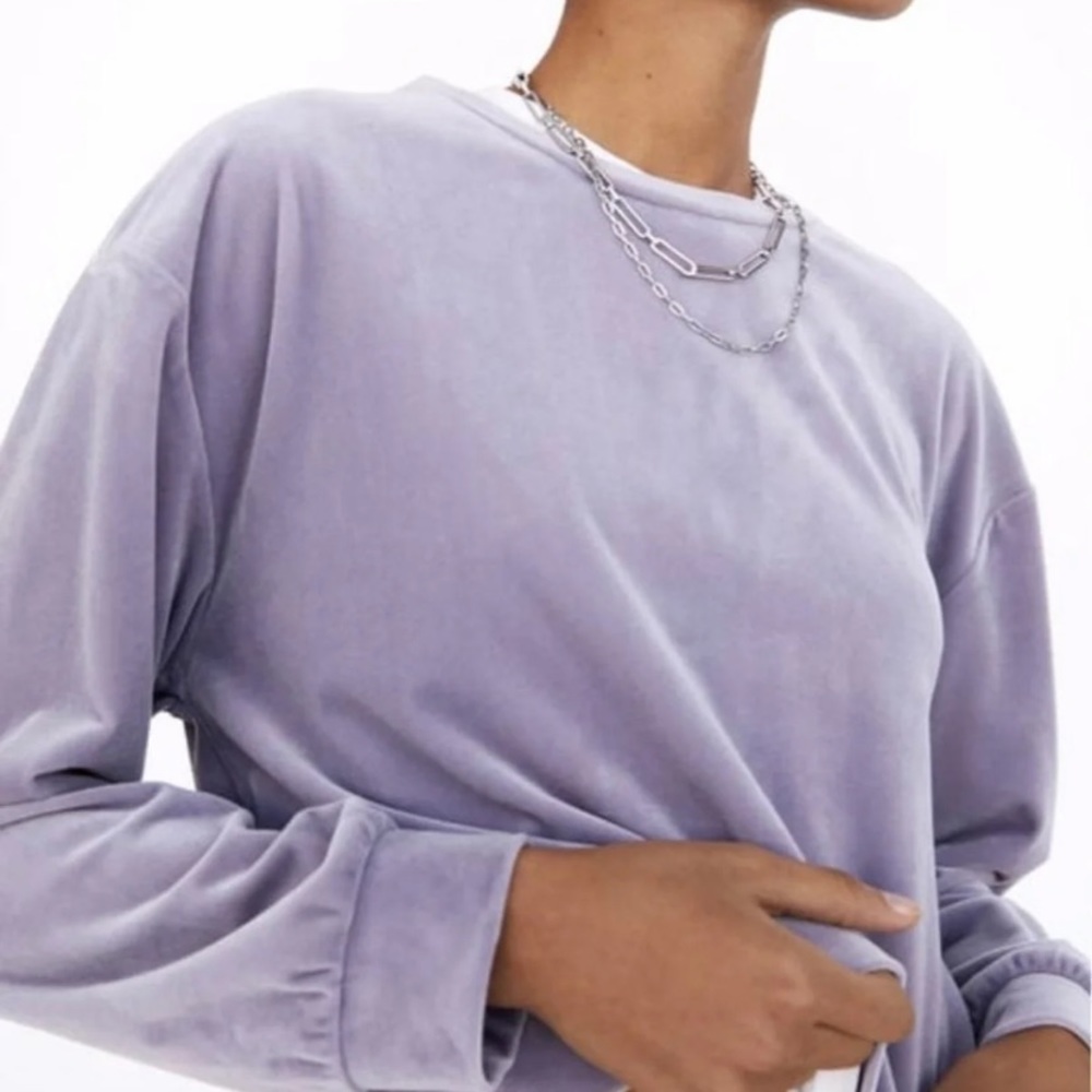 Zara  velvet sweatshirt - Picture 2 of 10